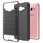 Wholesale Samsung Galaxy J2 Prime, Grand Prime Plus Armor Hybrid Case (Black)